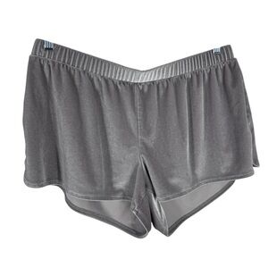 Madewell silver loungewear velour shorts pajamas size L
